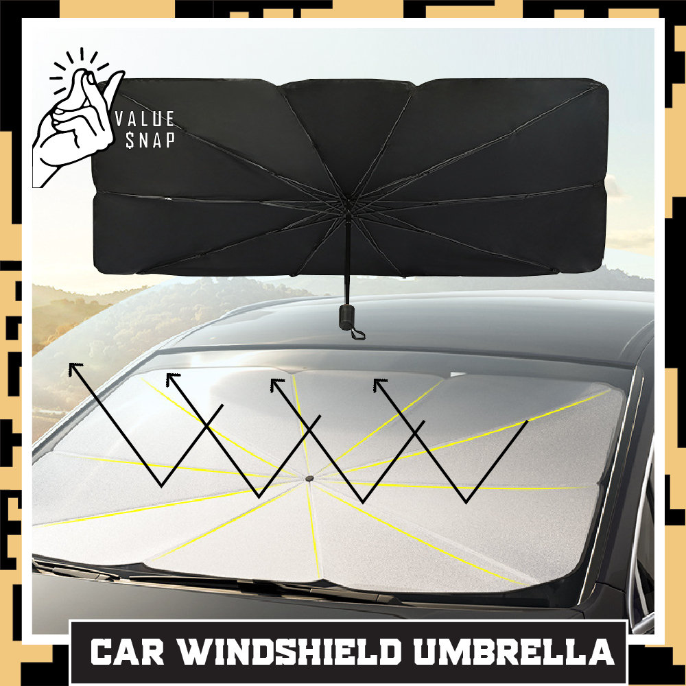 Car Sun Shade Umbrella Car Shade Cover Sun Protection Payung Kereta Besar Car Sun Shade Front
