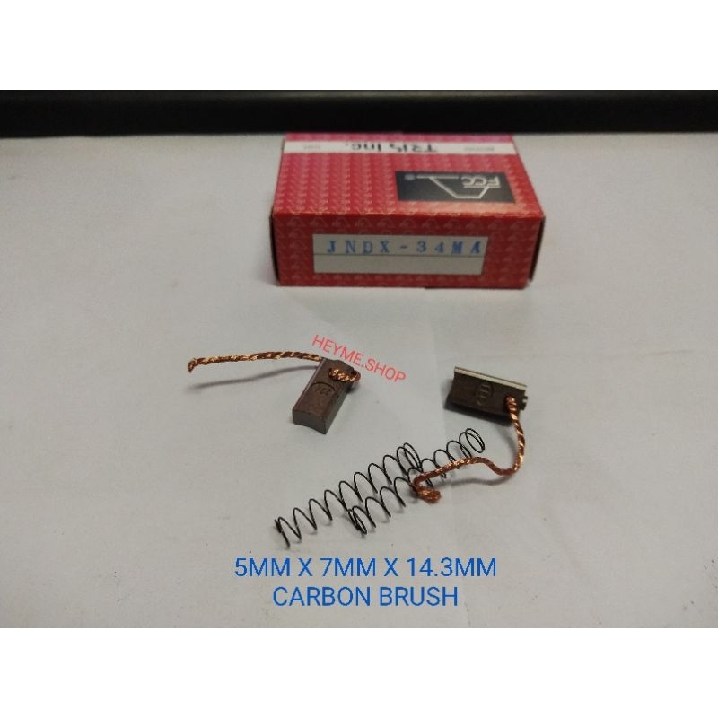 ALTERNATOR CARBON BRUSHES JNDX34M (5MMx7MMx14.3MM)1SET 2PCS Shopee
