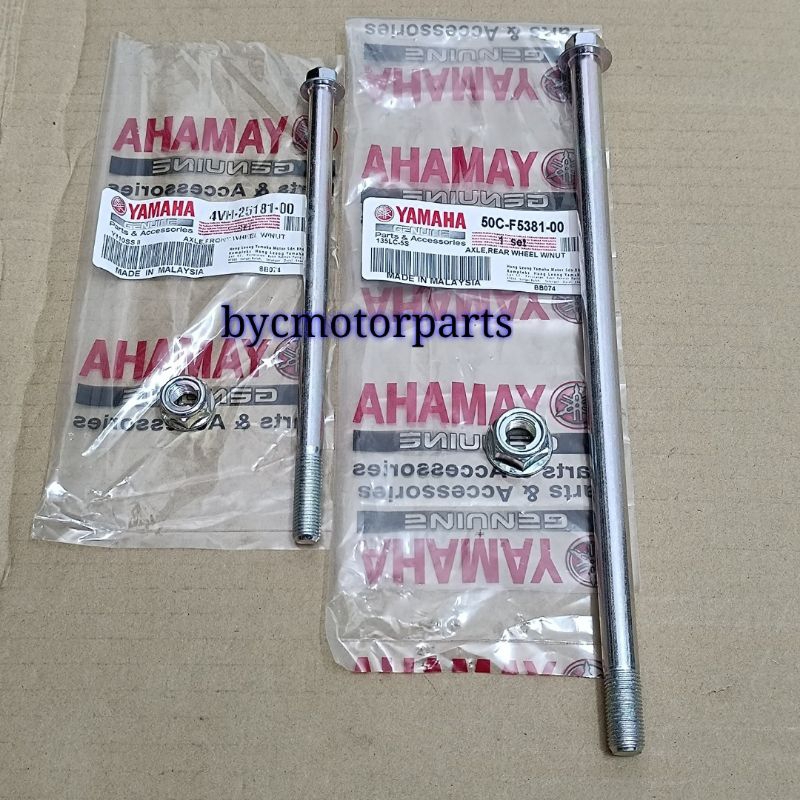 YAMAHA LC135 5S DISC 5OC 55C 265MM FRONT REAR WHEEL SHAFT WITH NUT ...