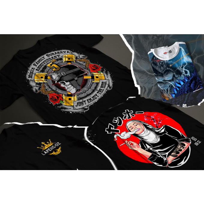 T Shirt Design For a band or brand with hand drawings | Shopee Malaysia