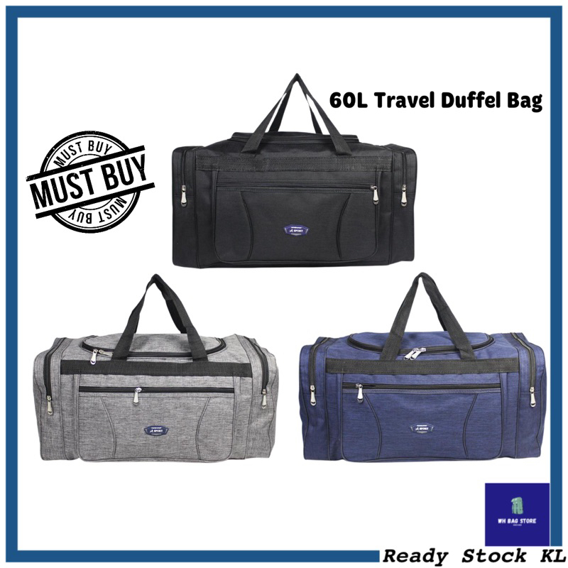 Large 60L Beg Balik Kampung Travel Duffel Bag Sling Baggage Cabin