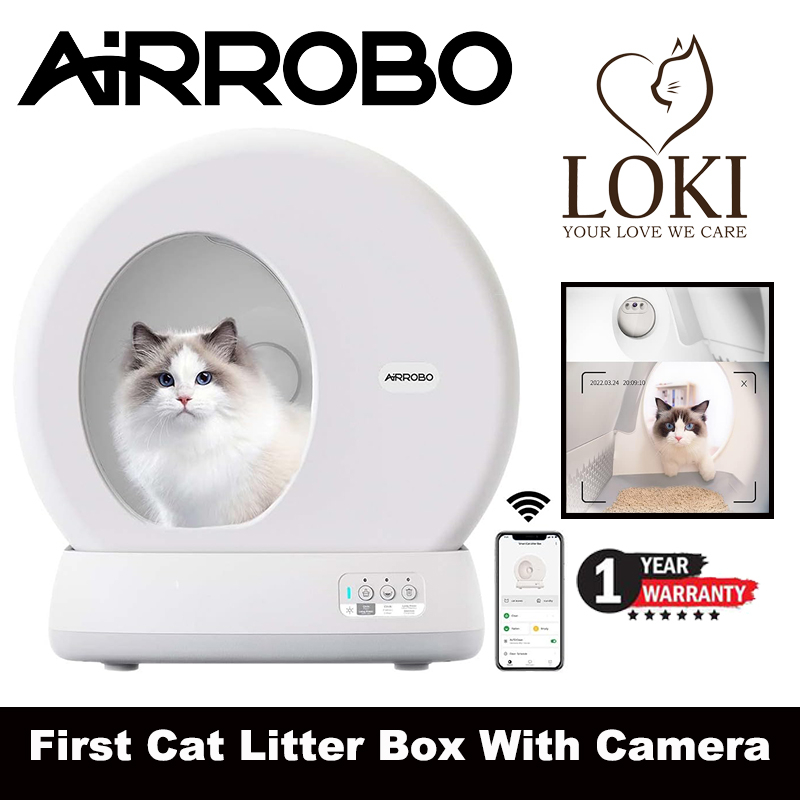 Loki Pets Airrobo First Automatic Cat Litter Box With Camera Self