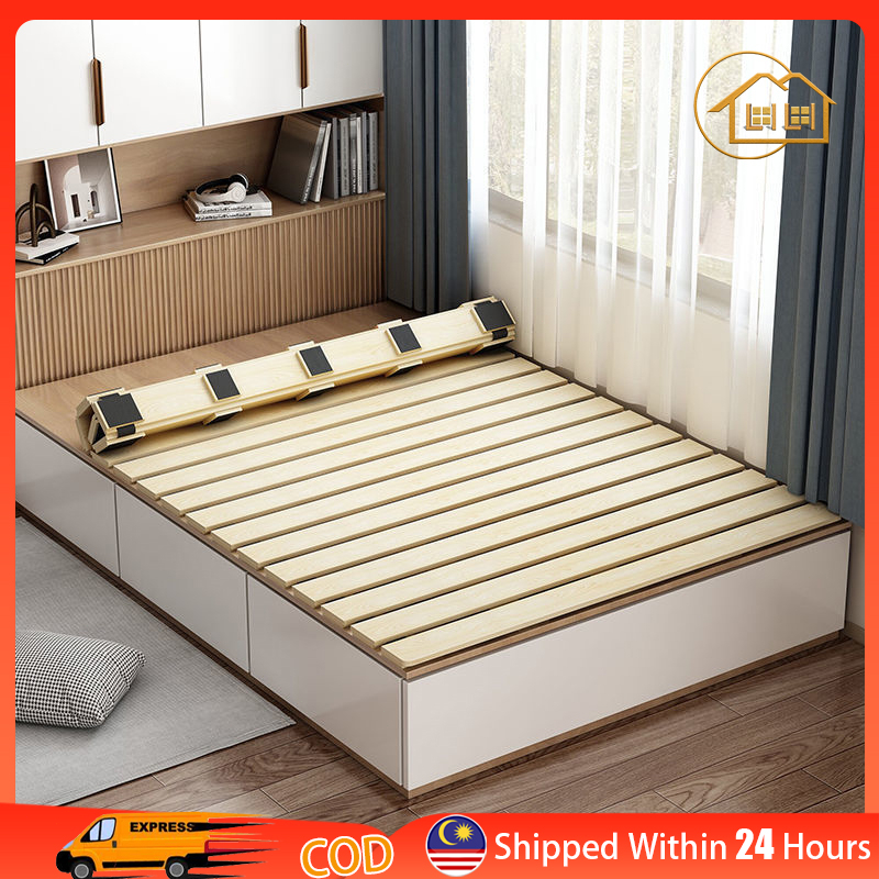 LI-Tatami Bed Frame Solid wood Bed Frame Moisture-proof bed frame ...