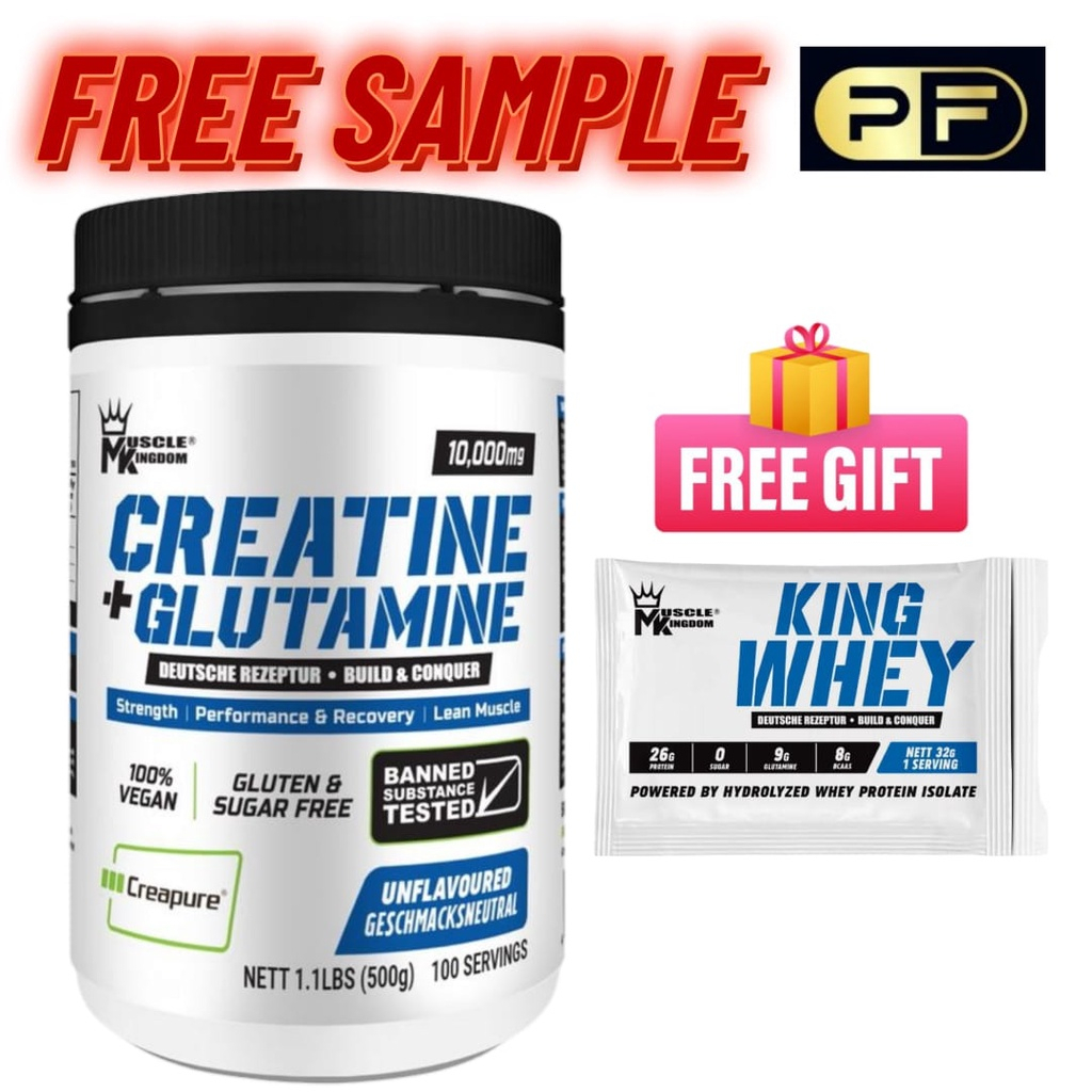 Muscle Kingdom Creatine Monohydrate + Glutamine 500 g (100 serving