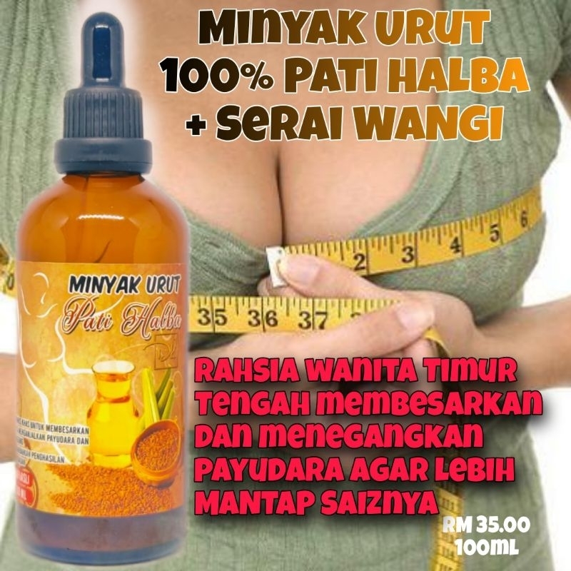 Minyak urut membesarkan & menegangkan payudara / Fenugreek Oil for