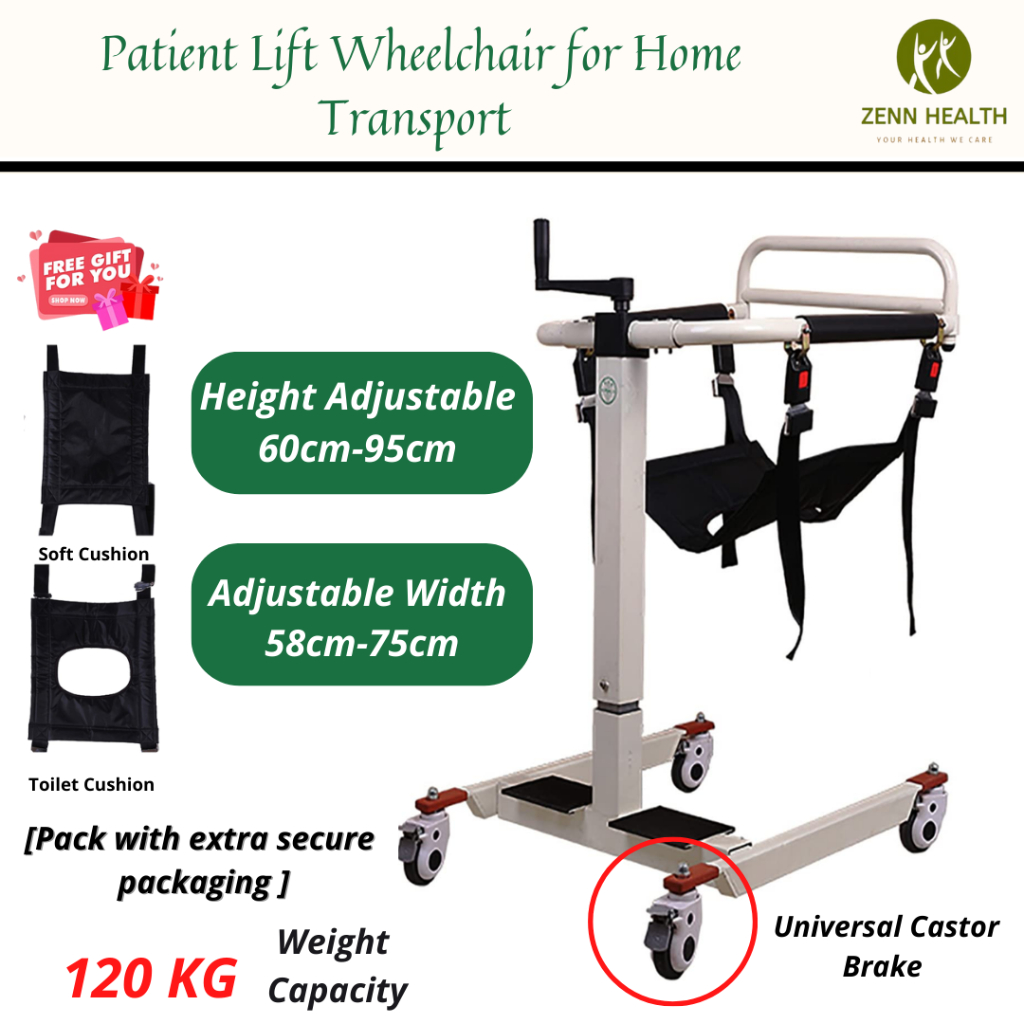 2 in 1 MultiFunctional Lifting Transfer Chair / Transfer Commode