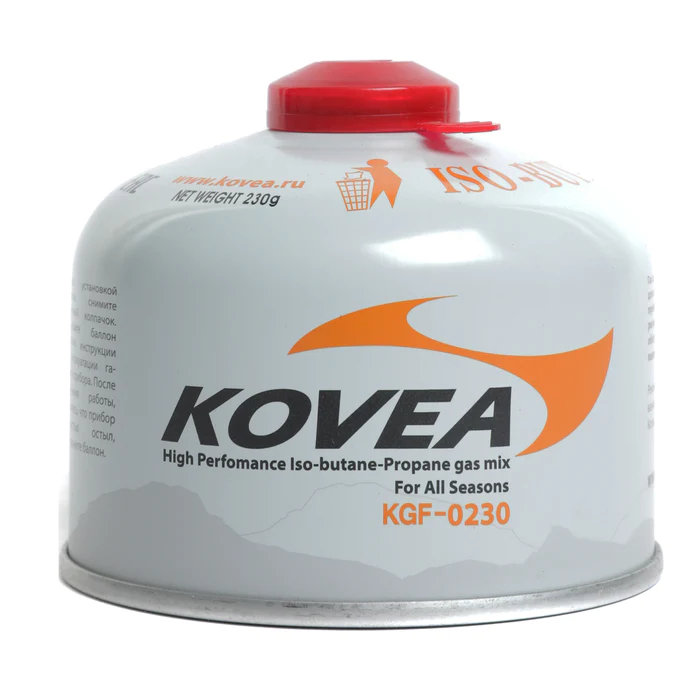 KOVEA Camping Gas Butane Gas Canister 230g & Gas Butane Cylinder 250g