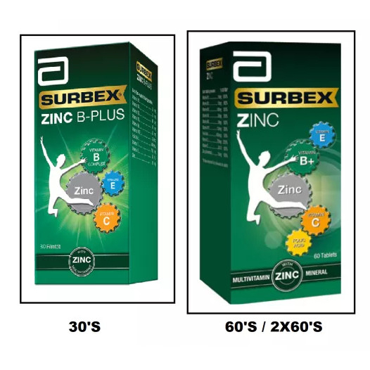 ABBOTT SURBEX ZINC B-PLUS 30'S | 60'S | Shopee Malaysia