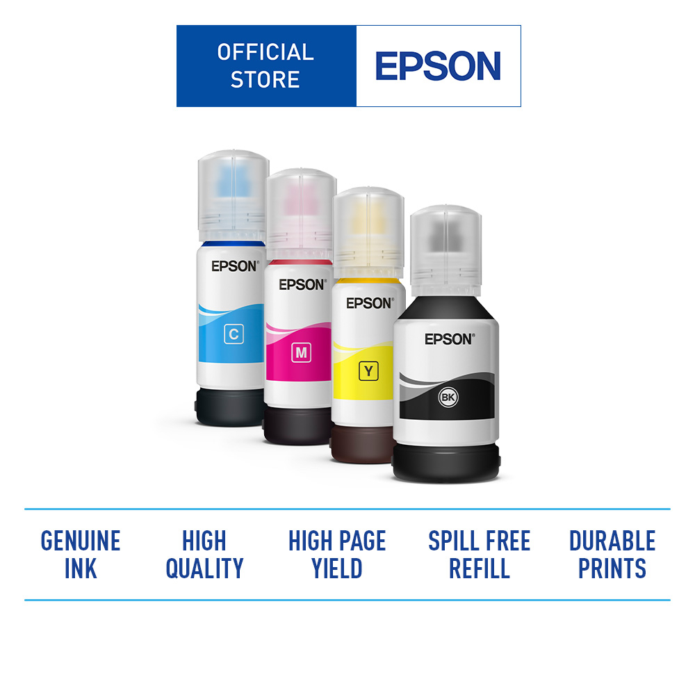 Epson 001 Ink Bottle (Pigment Black, Cyan, Magenta, Yellow) Shopee Malaysia