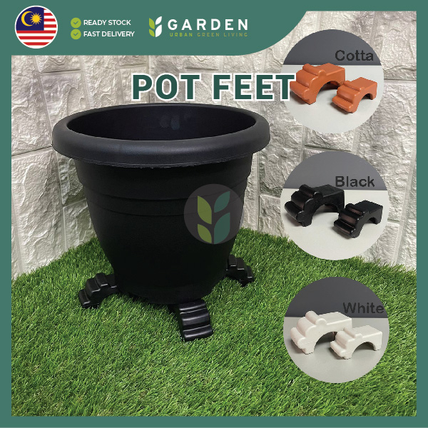 Yewfex 3pcs Plastic Flower Pot Feet Stand Plant Vase Tray Decoration