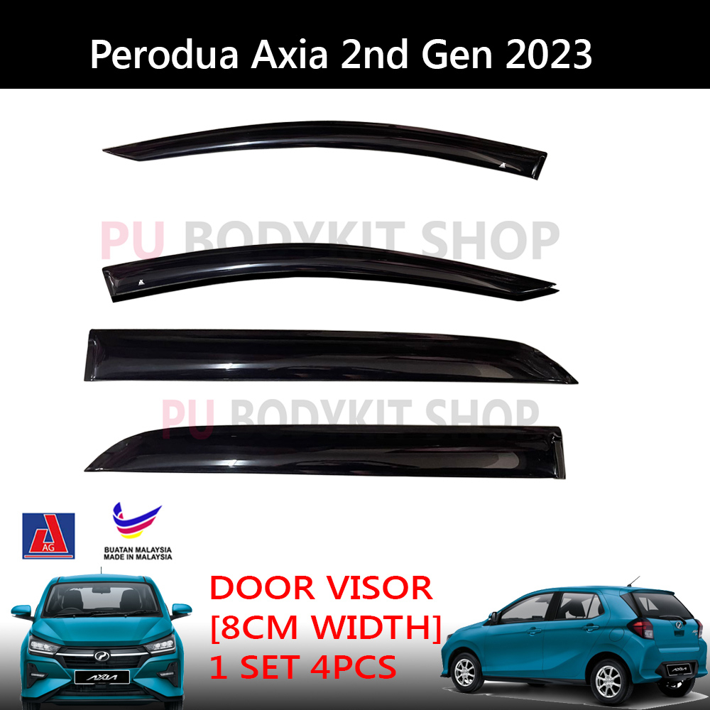 PERODUA AXIA 2 ND GEN 2023 AG DOOR VISOR AIR PRESS WIND DEFLECTOR (8cm ...