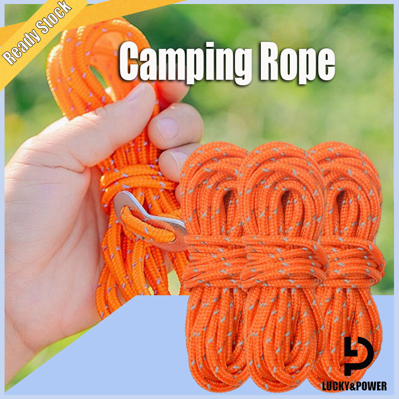 LP 4 Meter Camping Rope Tent Rope Thick Reflective Rope Camping Tent ...