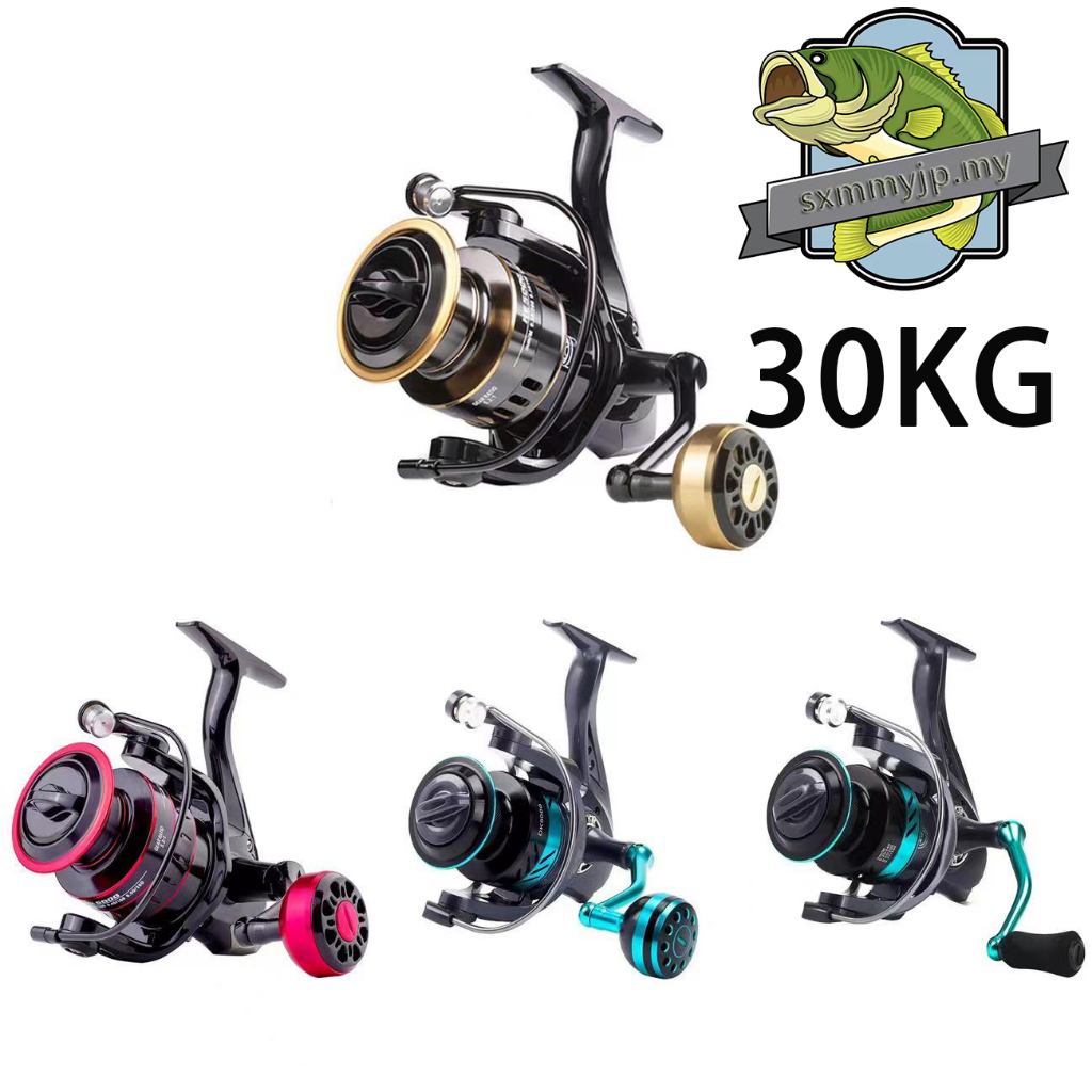 🇲🇾 Fishing Reel Mesin Pancing 800-7000 Series Drag 30kg Metal Spinning  Wheel Fishing Rod Reels