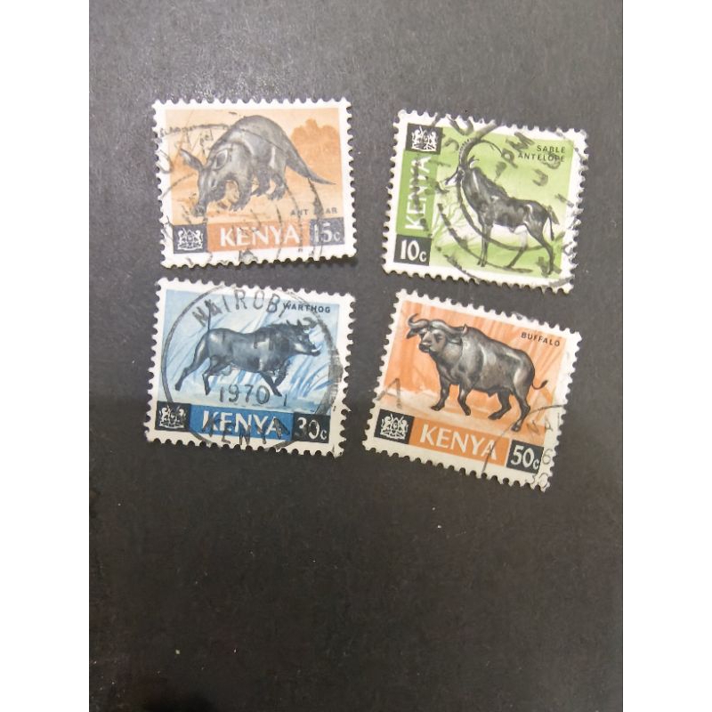 AN126 rare Kenya animals definitive stamps 4v used Shopee Malaysia