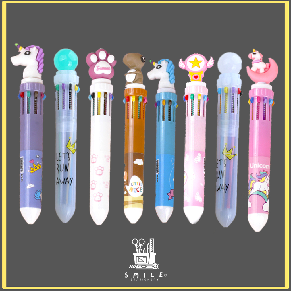 10in1 10 Colour Cute Cartoon Pen Multicolour Ten Colour Sepuluh Warna ...