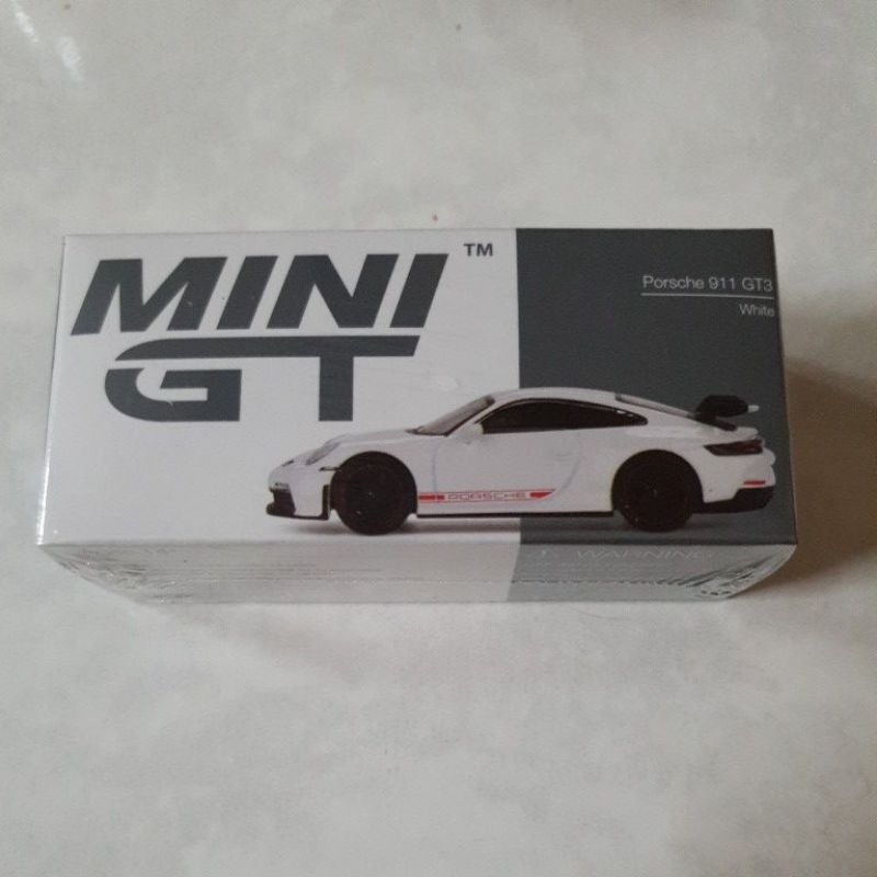 Porsche 911 GT3 white Mini GT 1/64