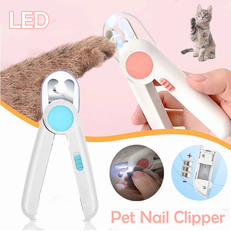 Pet Nail Clipper Dog Cat Nail Toe LED Magnifier Trimmer Grinder Cutter ...