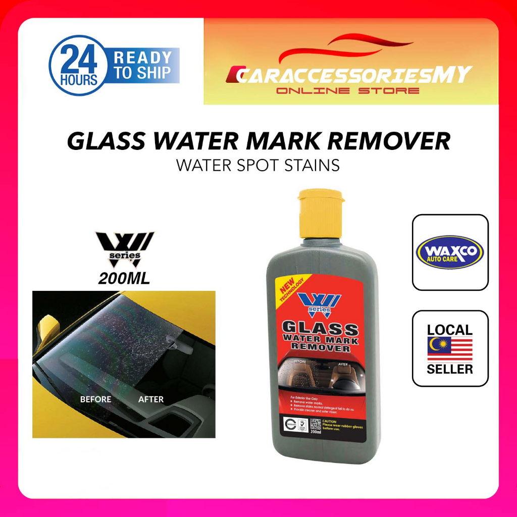 Waxco W SERIES glass water mark remover car windshield 200ml water spot