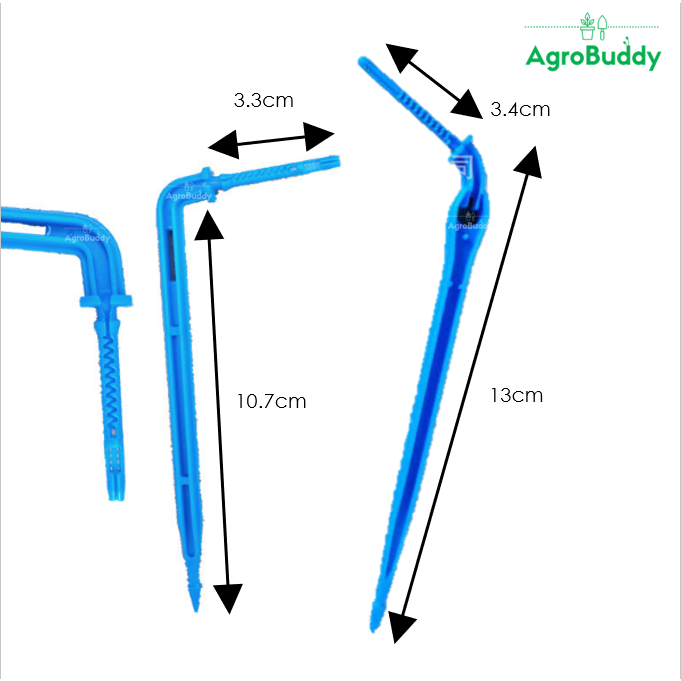 [100pcs] AgroBuddy 3MM/4MM Pen Dripper Bengkok Fertigasi | Bended Arrow ...