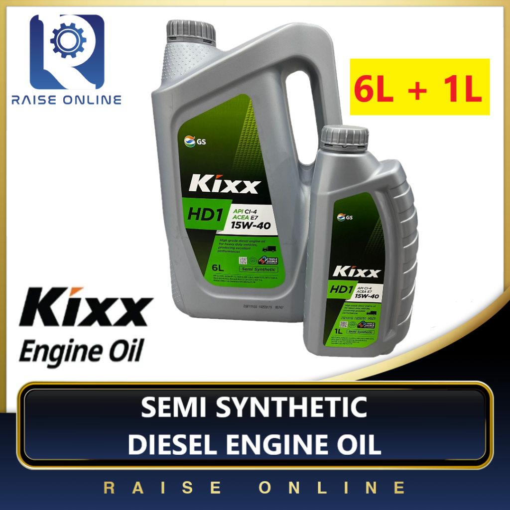 Diesel Engine Oil 15W40 KIXX GS KIXX HD1 15w40 (8 Liter/6+1 Liter
