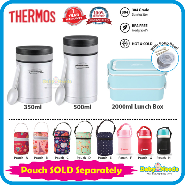 Thermos Thermocafe Food Jar with Spoon 350ml/500ml/Lunch Box Shopee