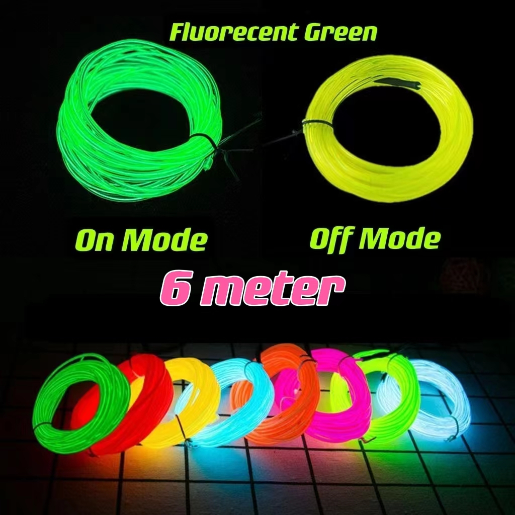 Neon Light Strip 2.3mm Neon Wire With Battery Inverter USB LED Light Strip Battery 3M6M Rope