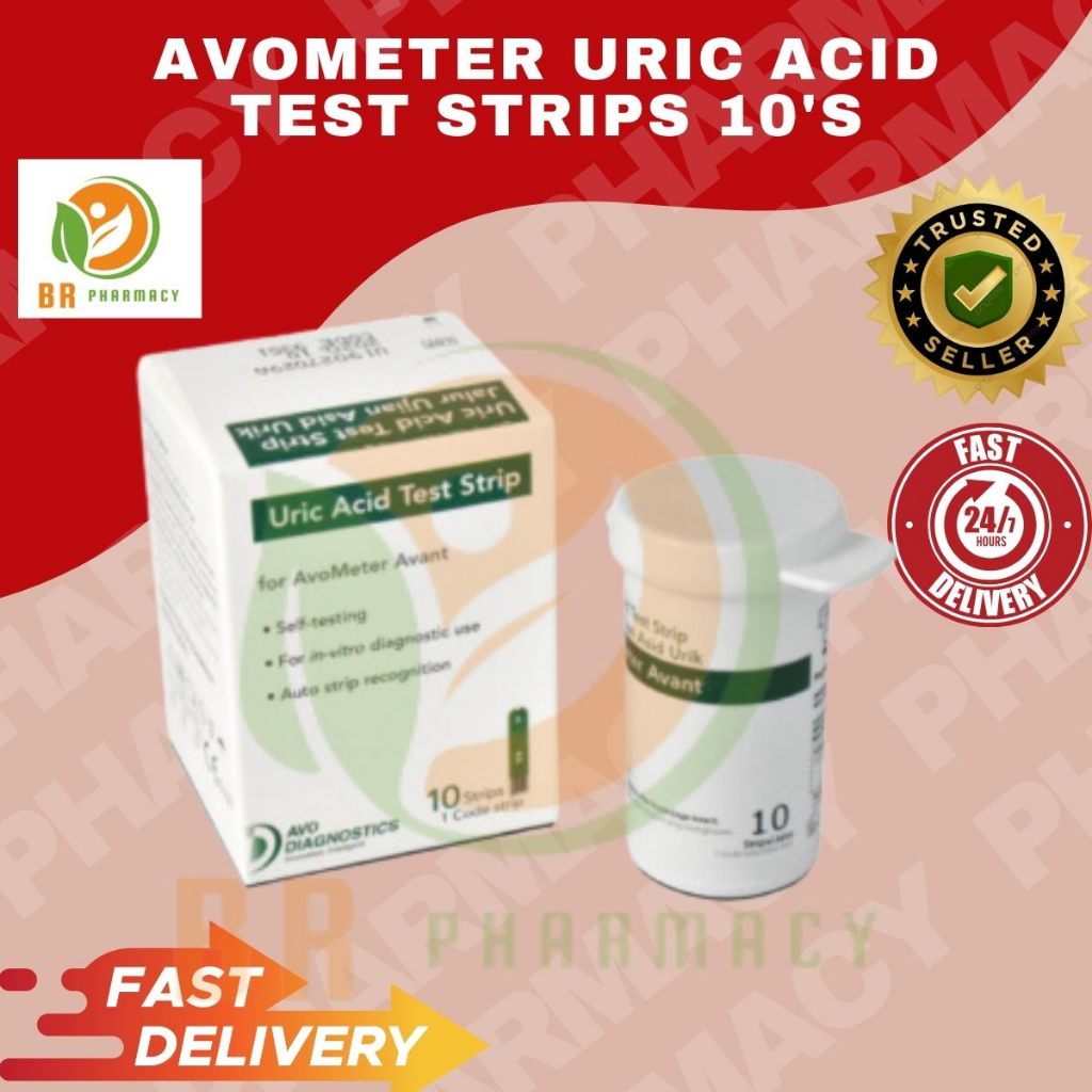 Avometer Uric Acid Test Strips 10s Avant Exp 03 2024 Shopee Malaysia