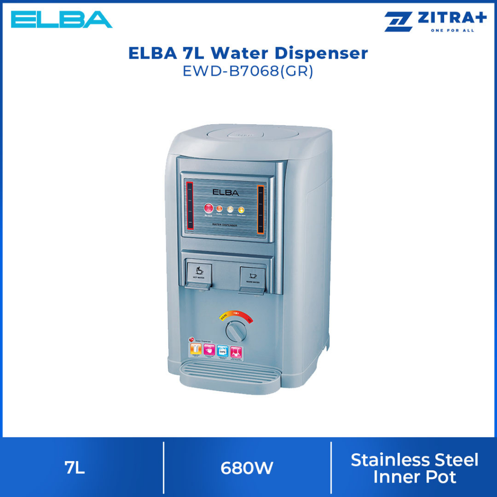 ELBA 7L Water Dispenser EWDB7068(GR) Stainless Steel Inner Pot