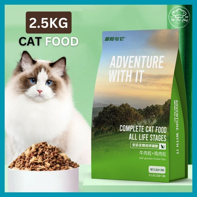 Premium Cat Kibbles Makanan Kucing Tinggi Protein Dry Cat Food Grain