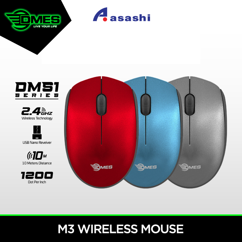 DMES DMS1-M3 2.4G Wireless Mouse with USB Nano Receiver / 1200 DPI ...