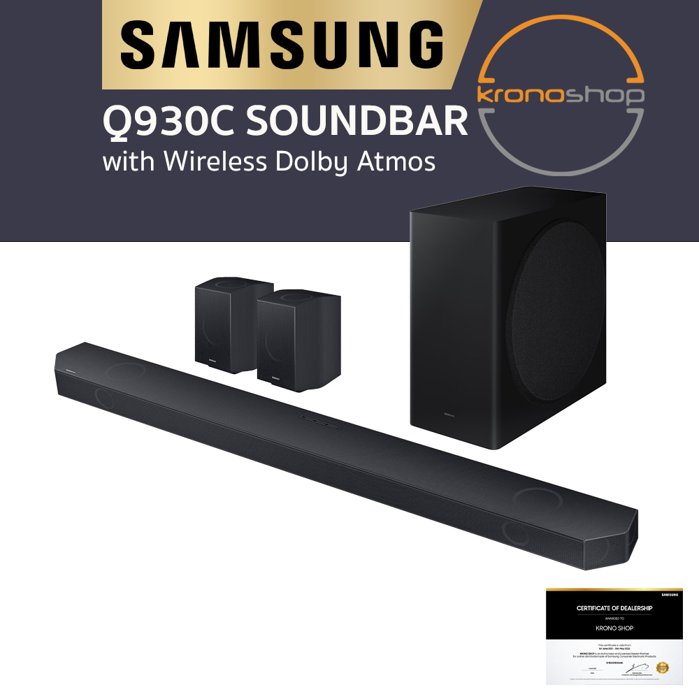 [2023 NEW] Samsung Q930C 9.1.4ch Soundbar with Wireless Dolby Atmos HW