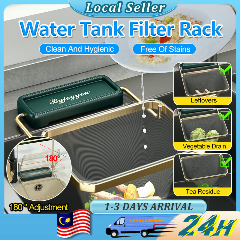 Foldable Kitchen Sink Strainer Mesh Bag Stand Waste Garbage Net Shelf ...