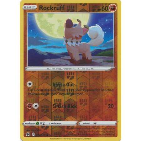 Rockruff / 073/159 / Reverse Holo & Common / Crown Zenith Pokemon ...
