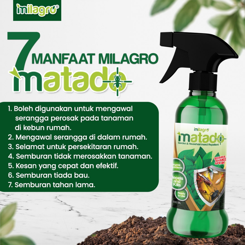 Milagro Matado Racun Organik Spray Serangga Perosak Tanaman 2020