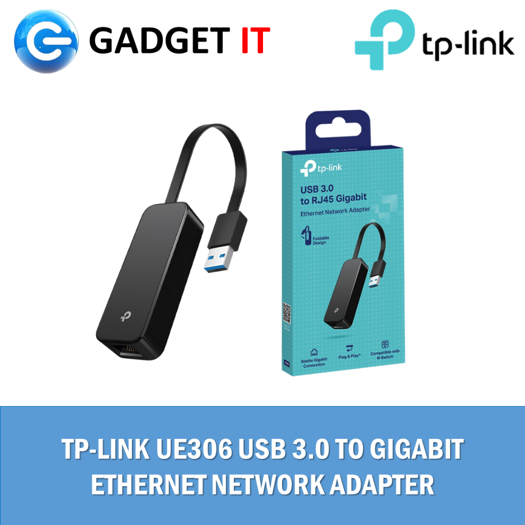 TPLINK UE306 USB 3.0 TO GIGABIT LAN PORT ADAPTER FOR NINTENDO