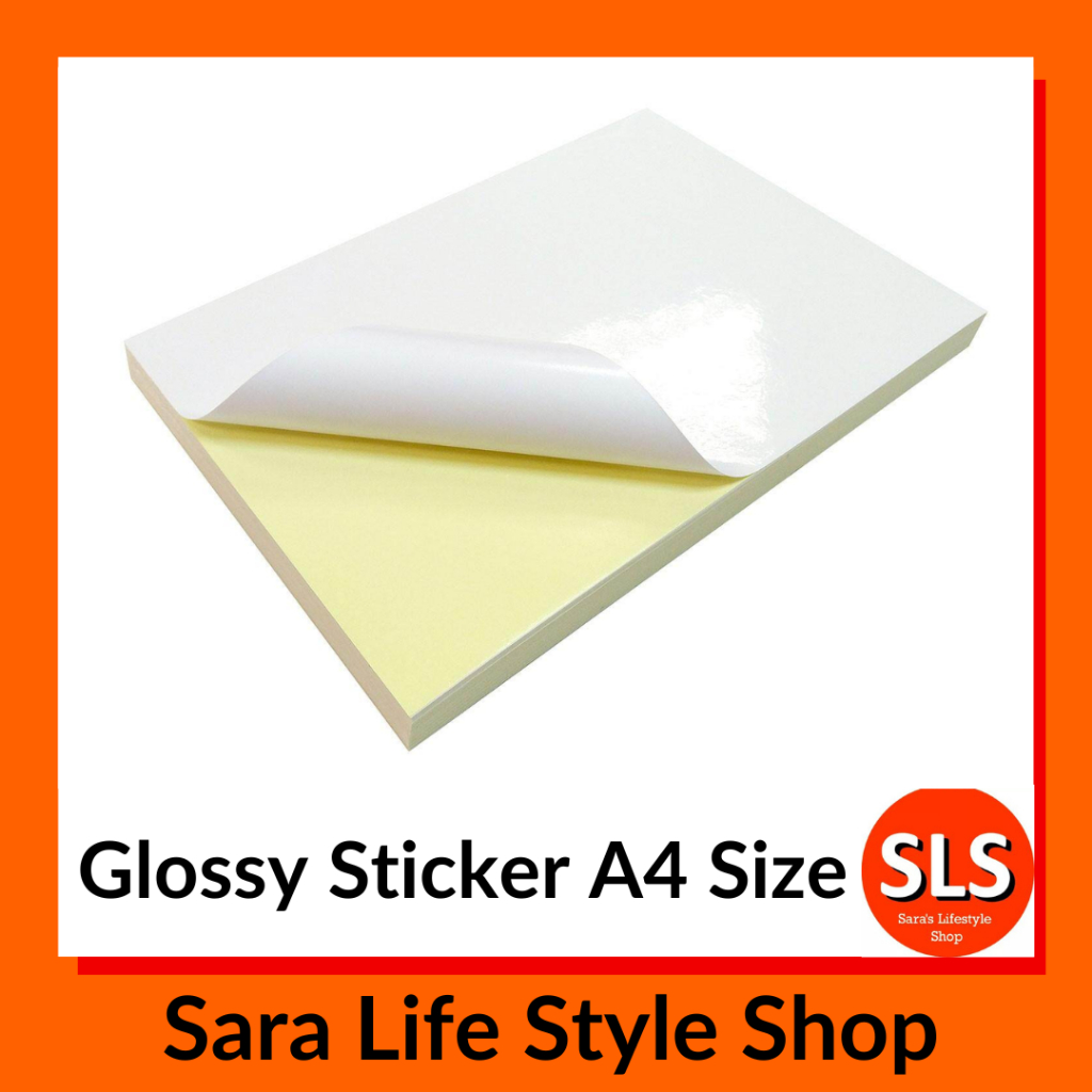 Glossy & Matte A4 Size 21x29cm Sticker Paper Label Inkjet / Laser ...