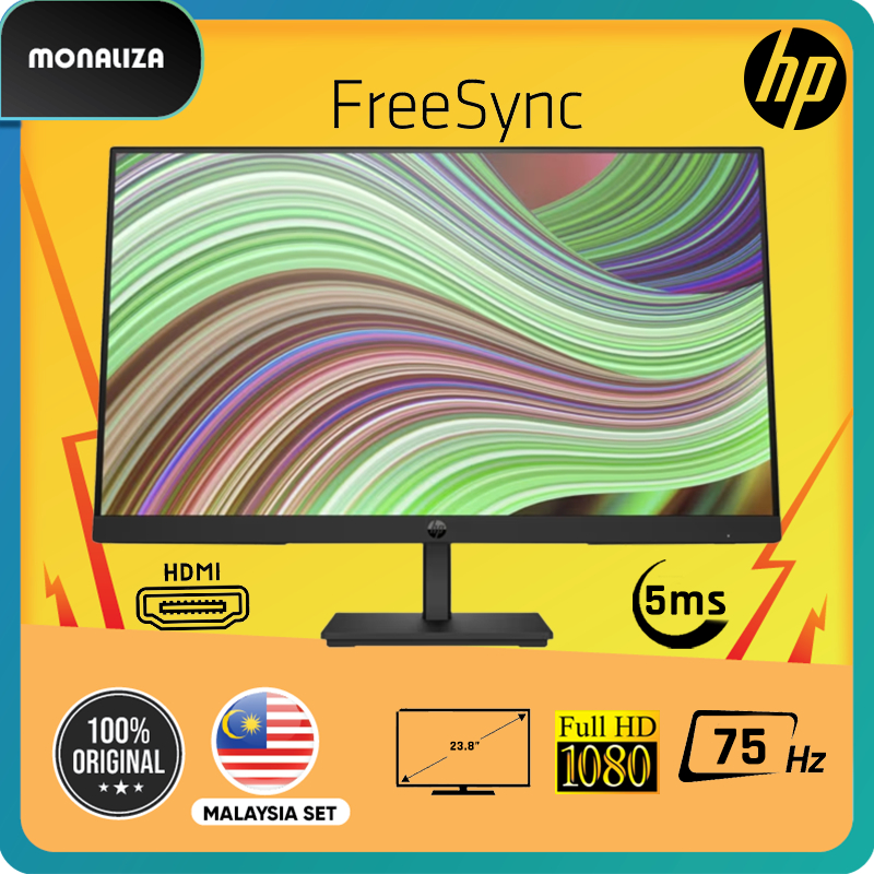 HP Monitor V24V G523.8" Inch FHD 75HZ Shopee Malaysia