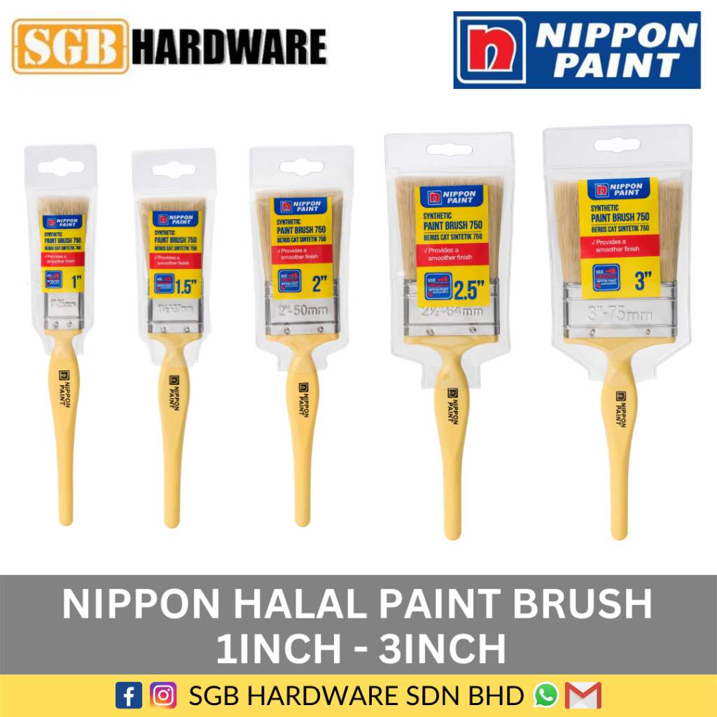 HALAL NIPPON Paint Brush / Berus Halal / HALAL Paint Brush UP Shopee