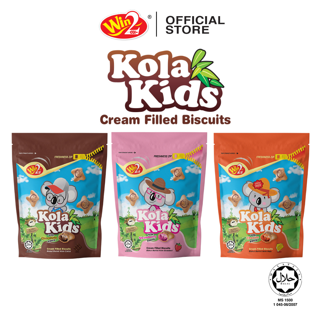 Win Win Kola Kids Cream Filleds Biscuits (110/120g) | Shopee Malaysia