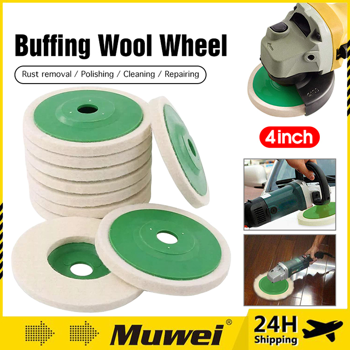 Wool Polishing Sponge Polishing Wool 4" 100mm Polish Pads Disc Span