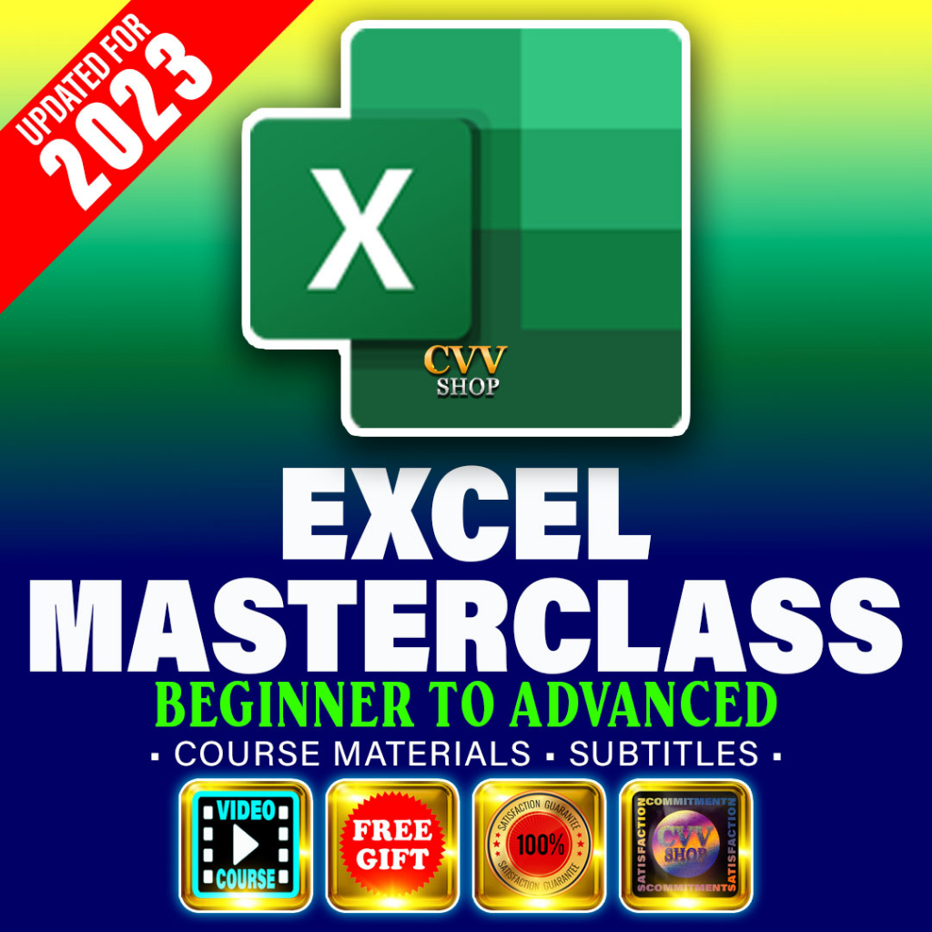 Microsoft Excel Masterclass 2023 - Beginner Basic To Advanced - Video ...