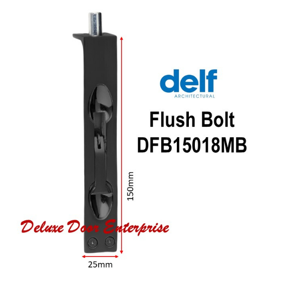 Delf Flush Bolt / Matt Black Flush Bolt / slak pintu / Barrel Bolt