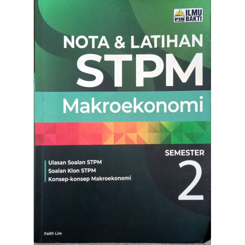 Stpm Ekonomi Sem With Note Free Shipping Secondhand Shopee Malaysia