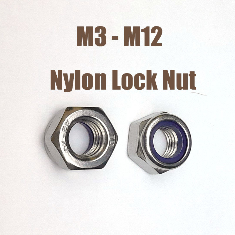 Nylon Lock Nut Stainless Steel 304 Hexagon 2 pcs Shopee Malaysia