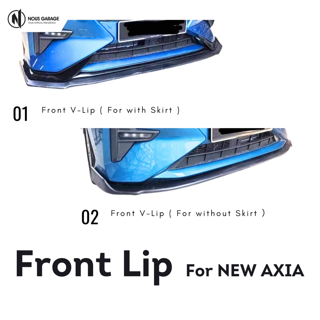 Perodua New Axia All New Axia Front V Lip By Nous Garage