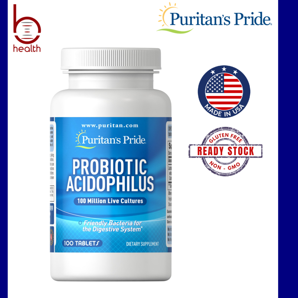 Puritan's Pride Probiotic Acidophilus, EXP 04/24, 100 Tablets (Good