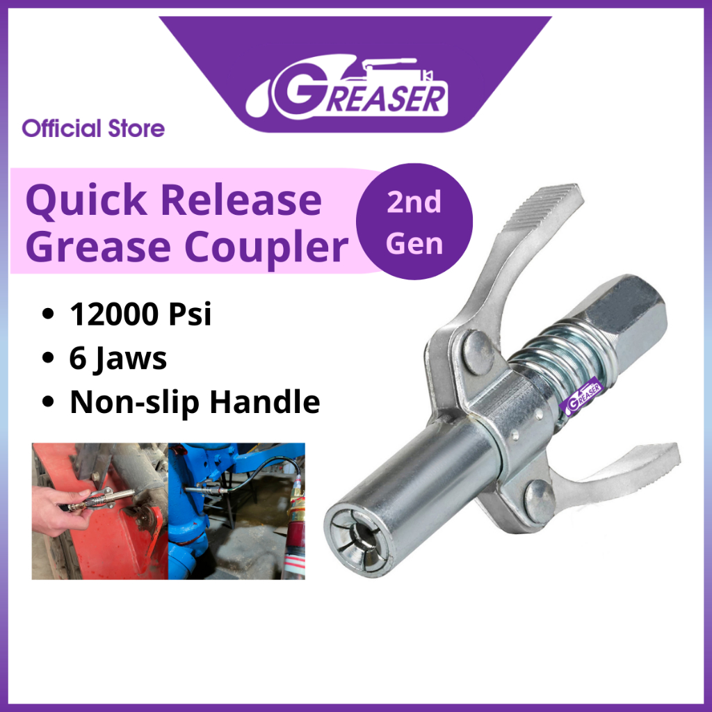 Greaser Grease Gun Coupler / Grease Nozzle / Grease Nipple 2nd Gen