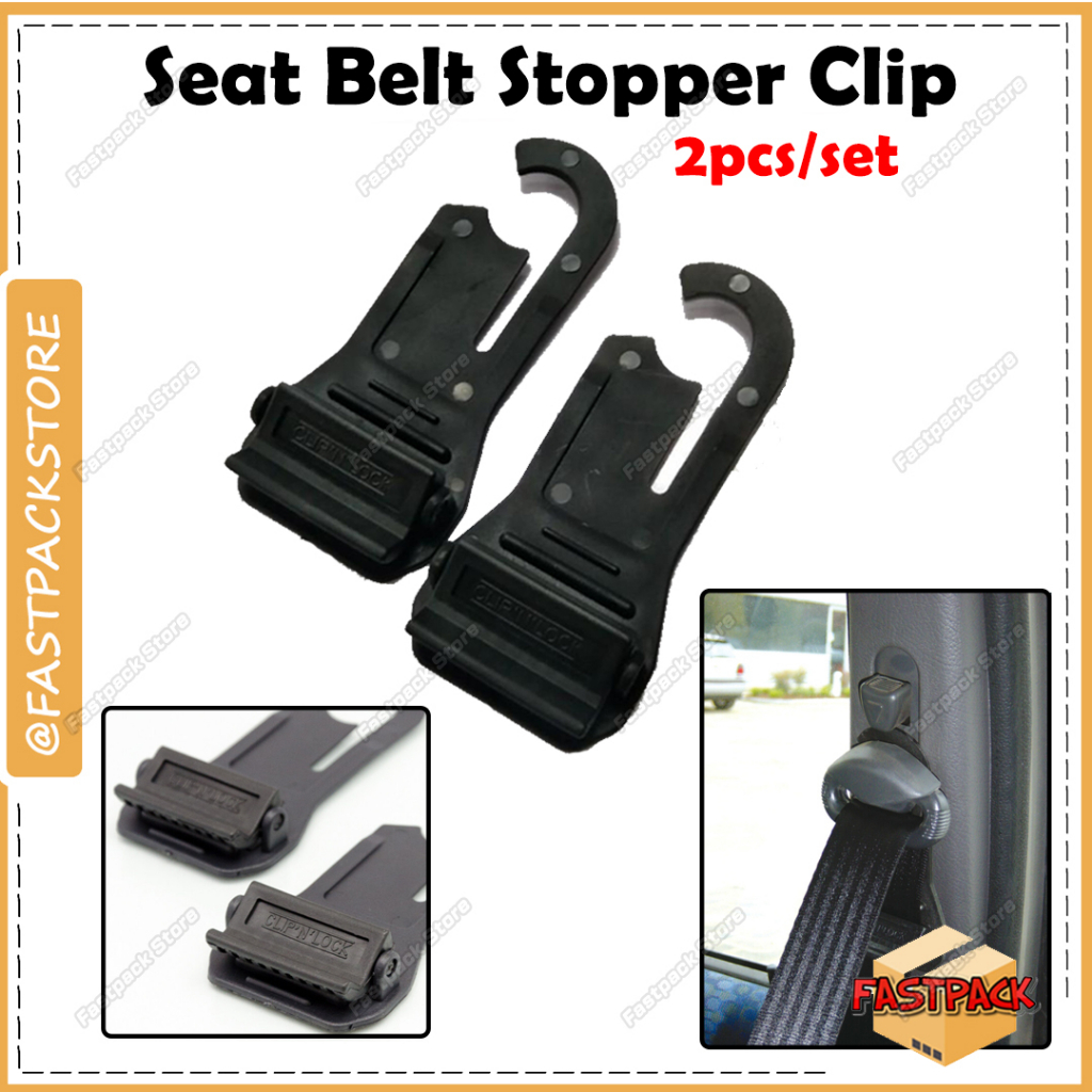 2pcs Durable Universal Car Seat Belt Stopper Clip N Lock Safety