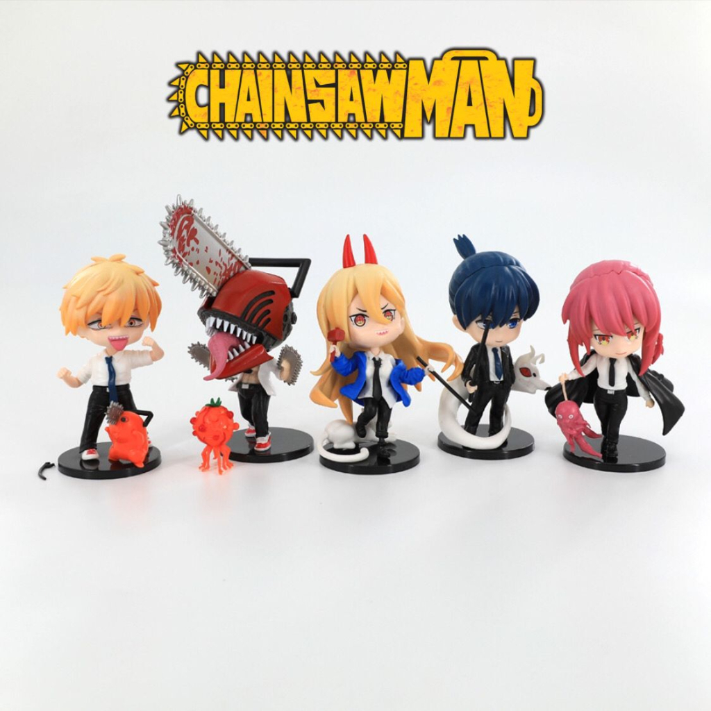 Chainsaw Man Denji Devil Denji Pochita Makima Aki with Pets Mini Figure