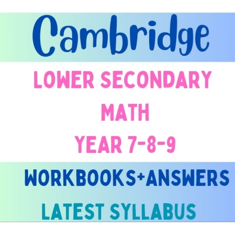 SC.43🌟Latest Syllabus 🌟Cambtidge Lower Secondary Checkpoint Math🌟 ...